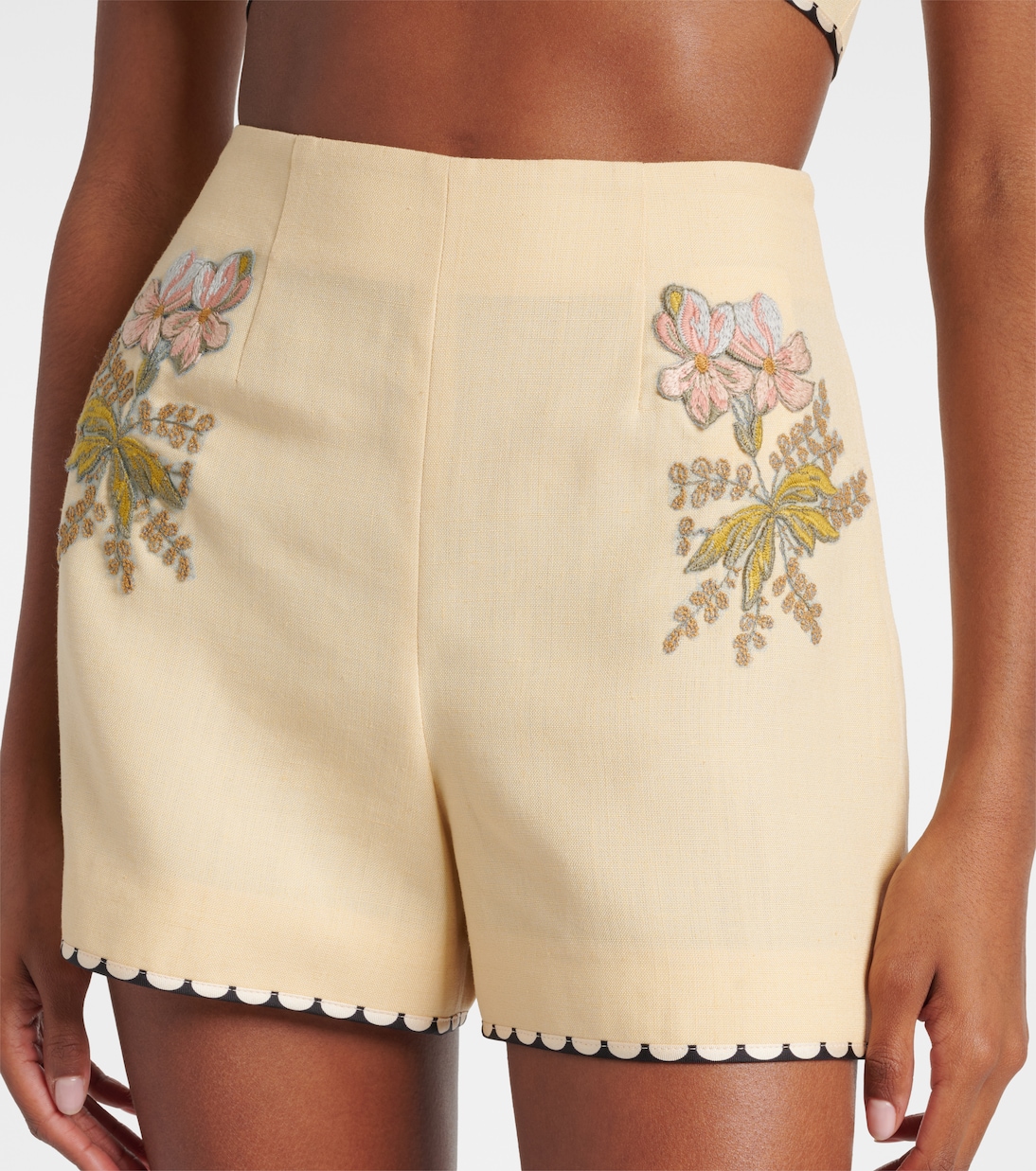 Escape floral embroidered shorts | Valentino