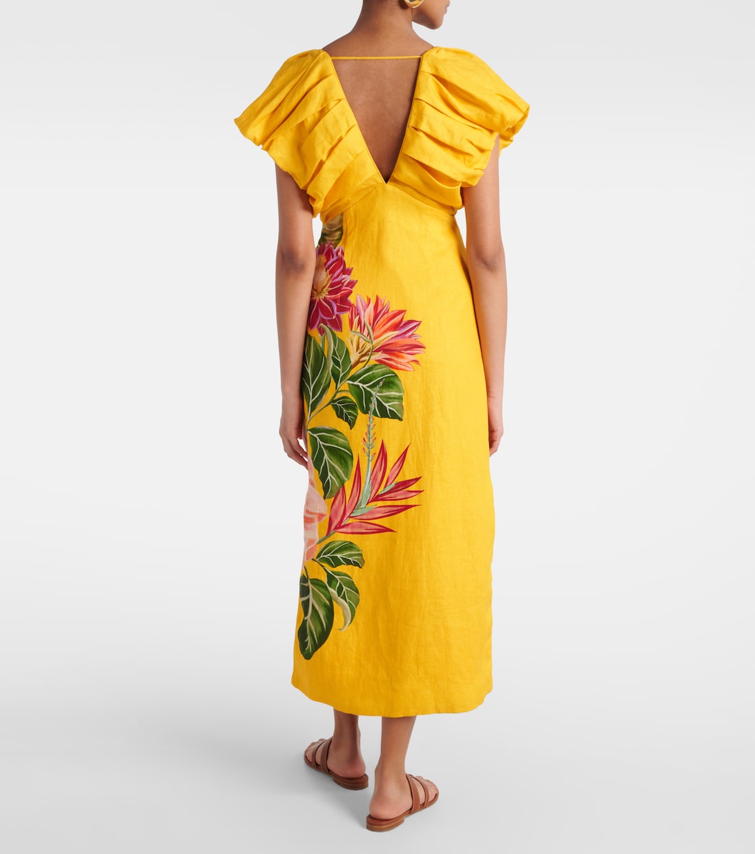 Midikleid Spring Awakening aus Leinen | Farm Rio