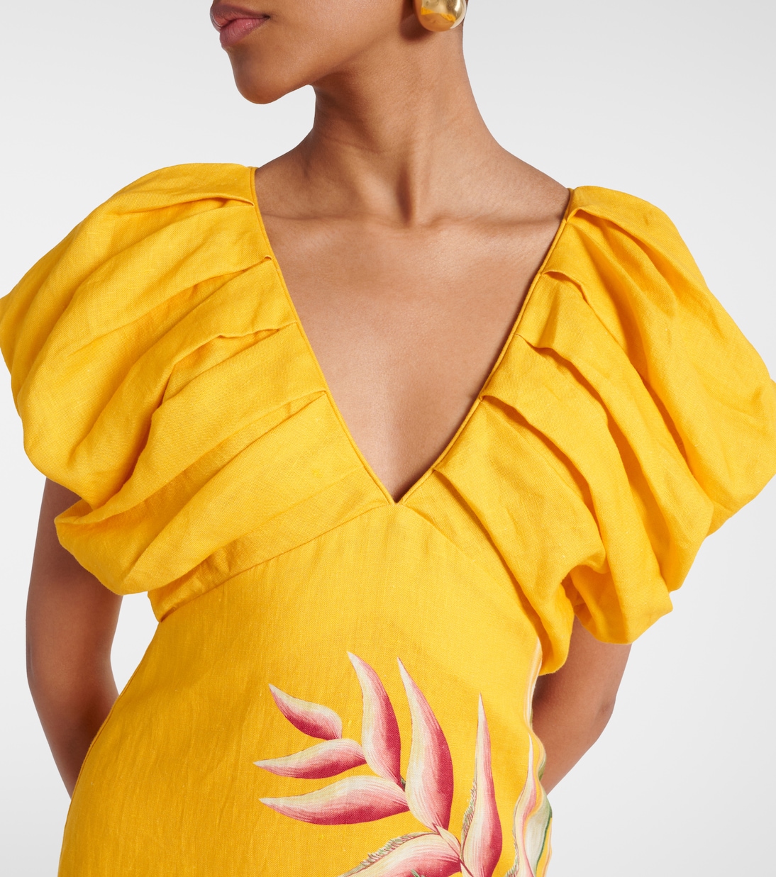 Midikleid Spring Awakening aus Leinen | Farm Rio