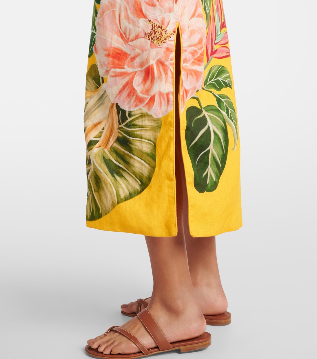 Midikleid Spring Awakening aus Leinen | Farm Rio