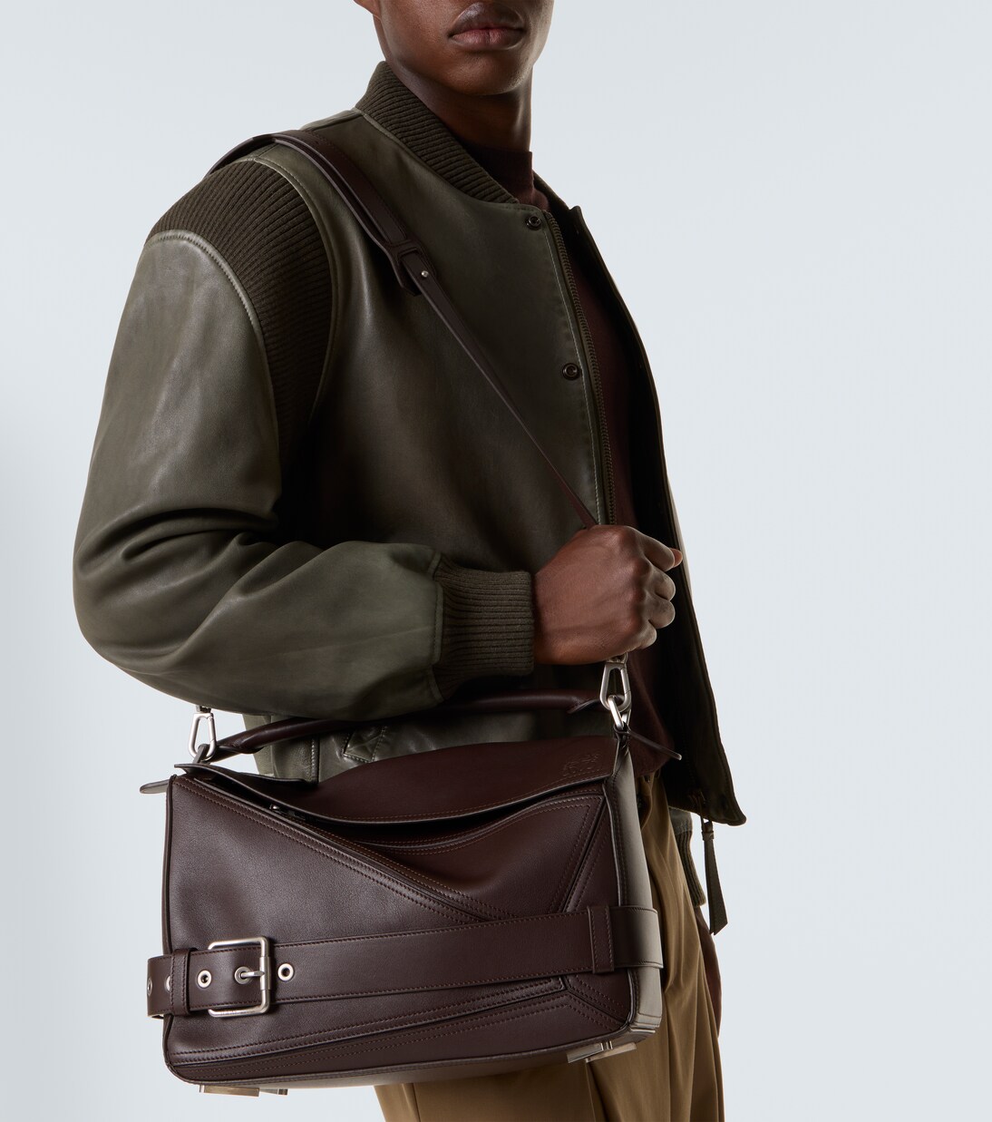 Puzzle Biker Large leather shoulder bag | Loewe