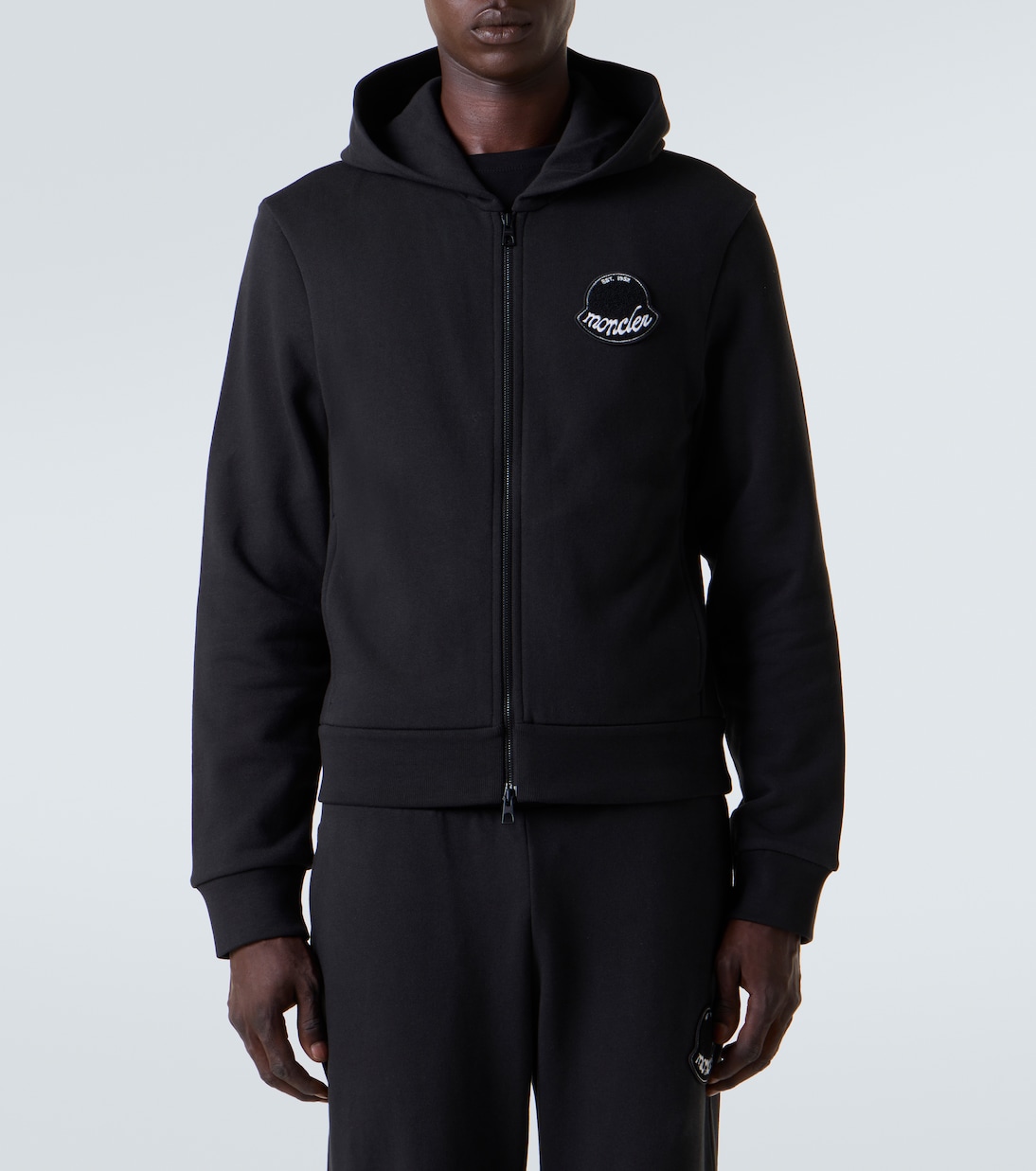 Logo cotton jersey hoodie | Moncler