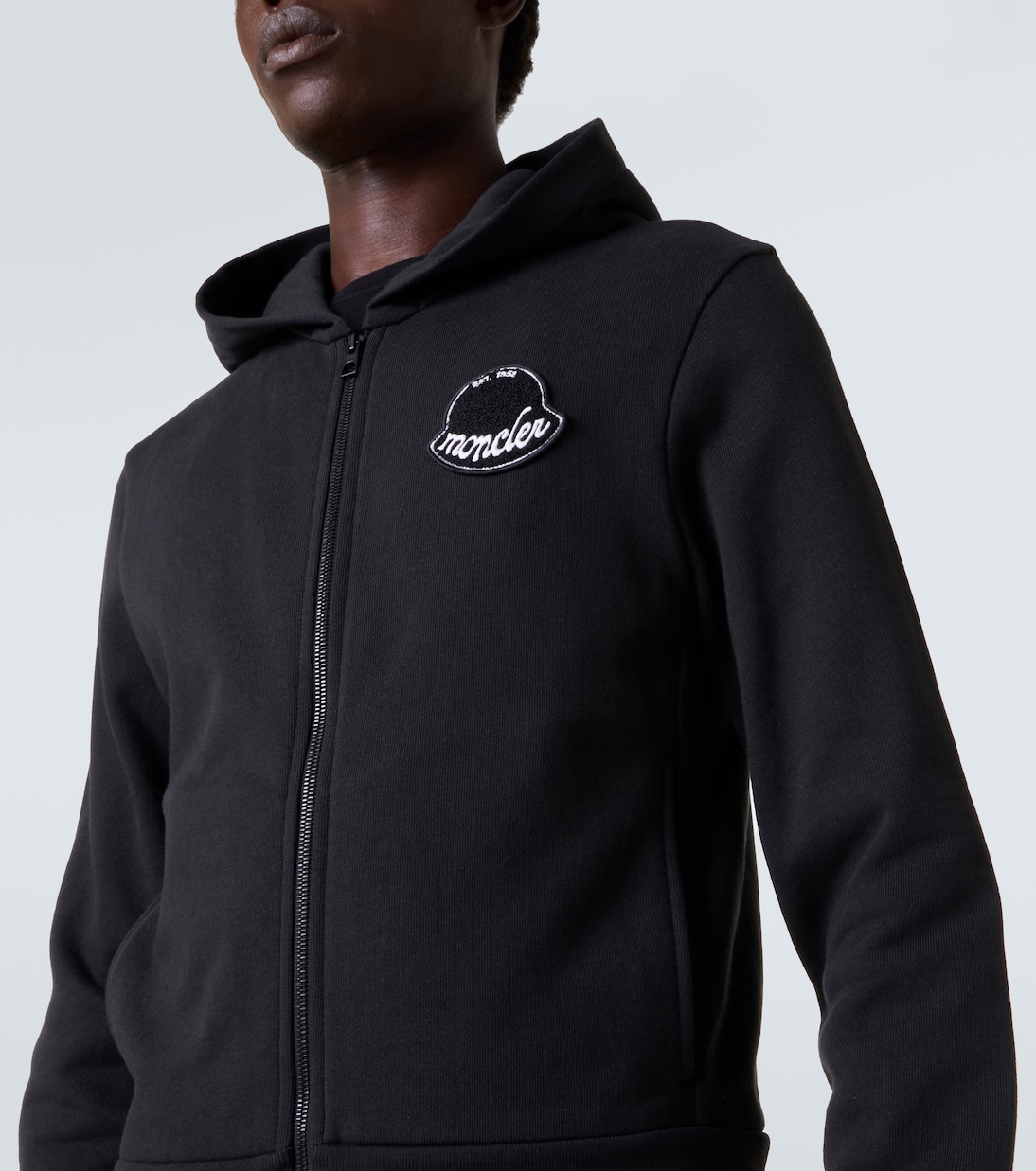 Logo cotton jersey hoodie | Moncler