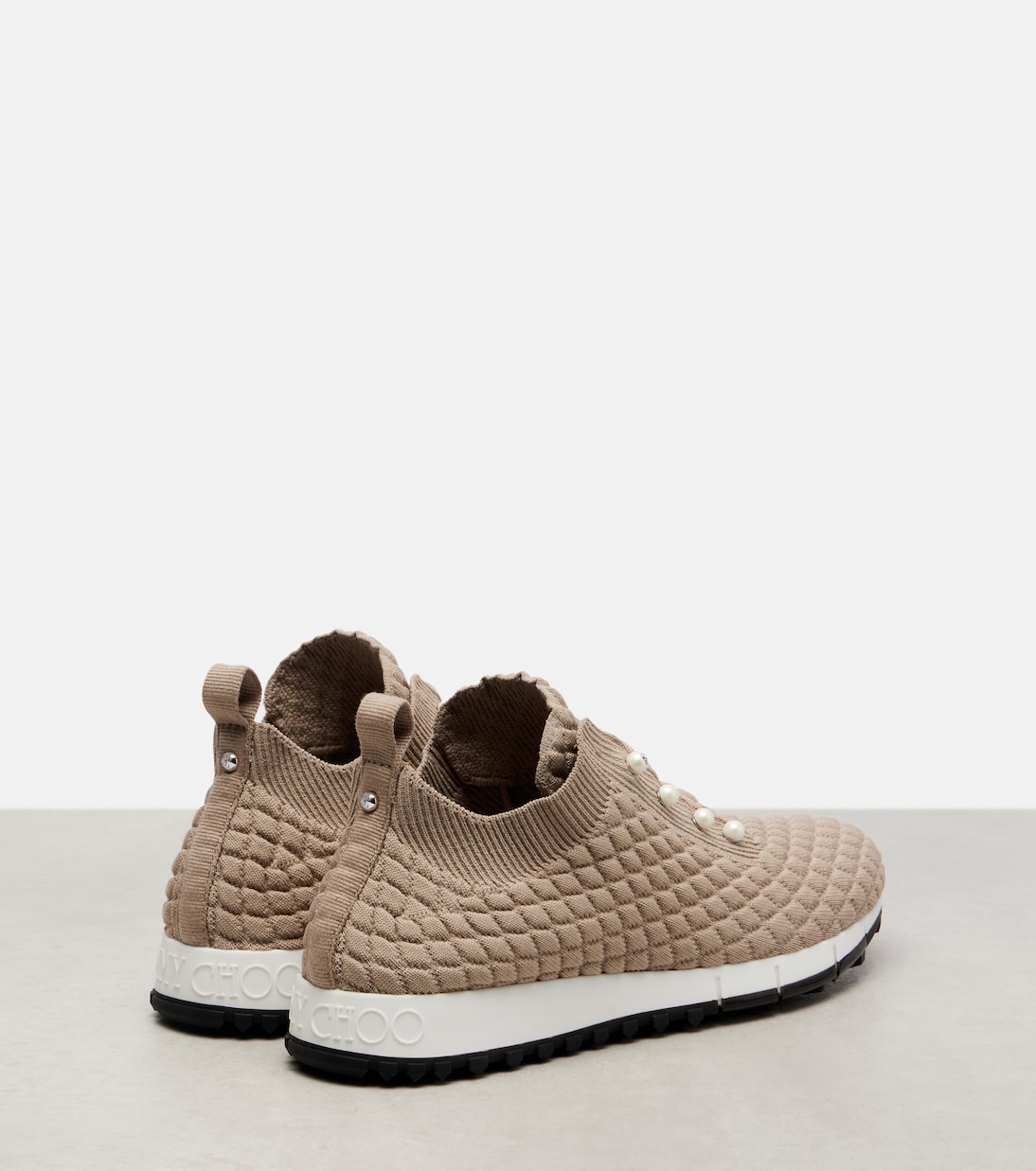 Veles faux pearls embellished sneakers | Jimmy Choo