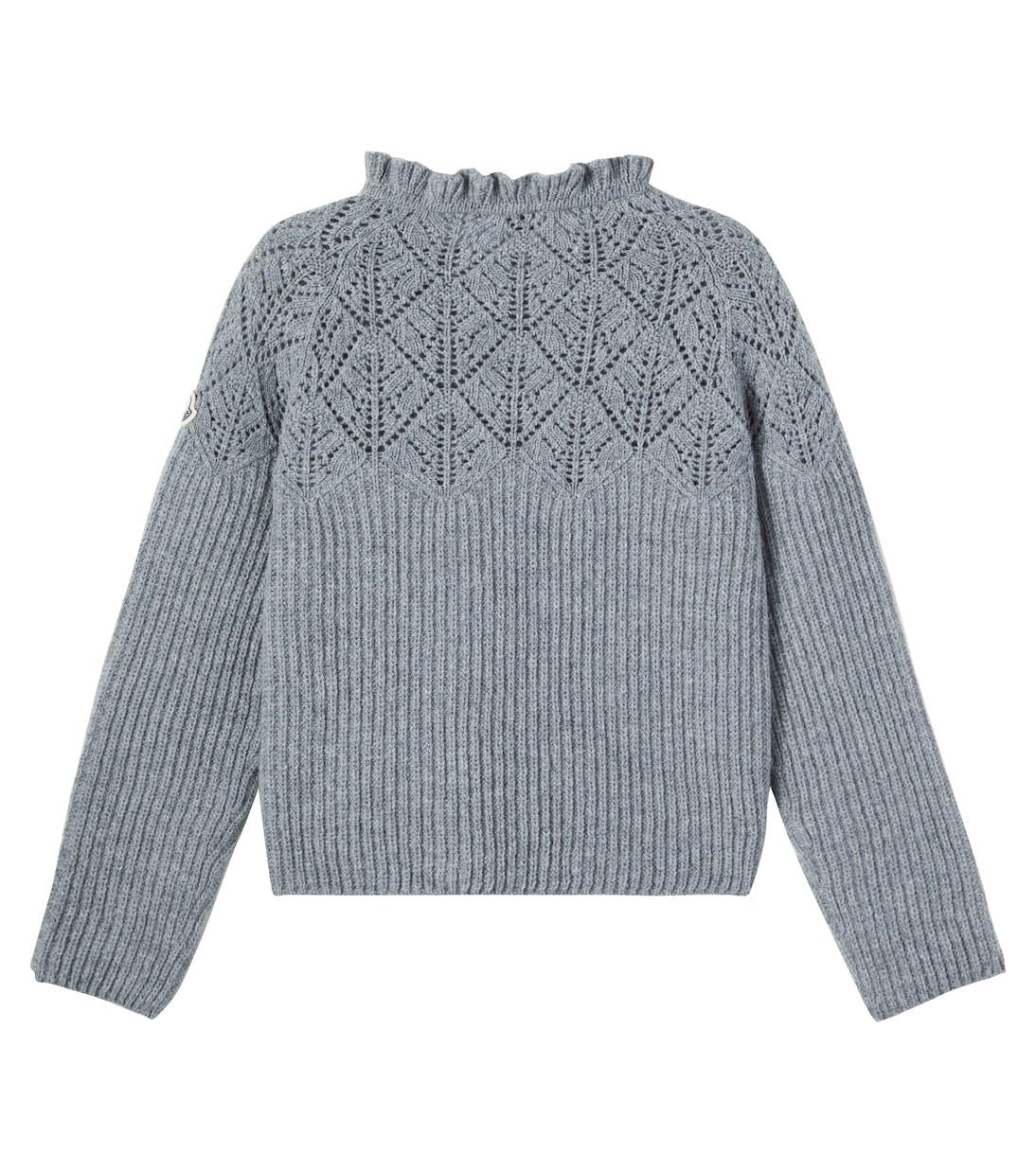 Ribbed-knit virgin wool sweater | Moncler Enfant