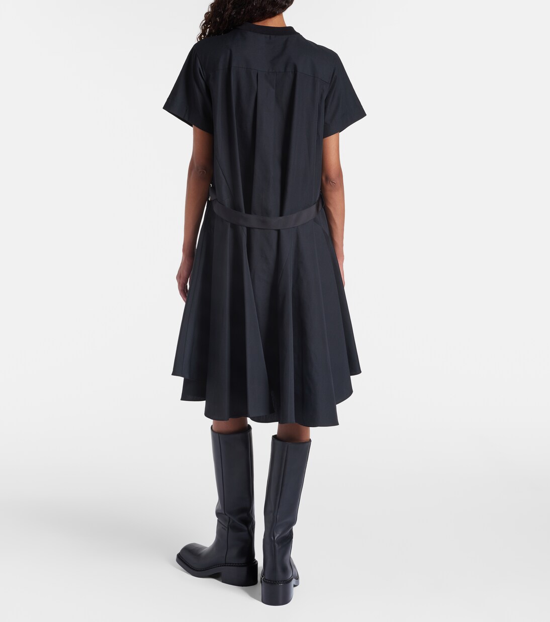 Cotton poplin and jersey maxi dress | Sacai