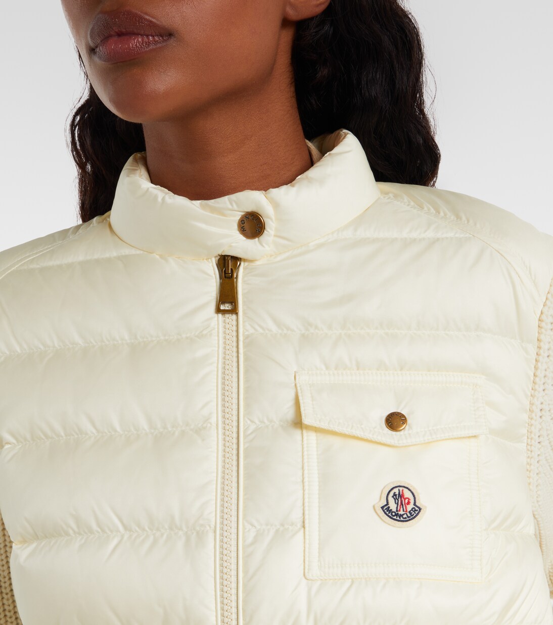 Down-paneled wool and cashmere cardigan  | Moncler