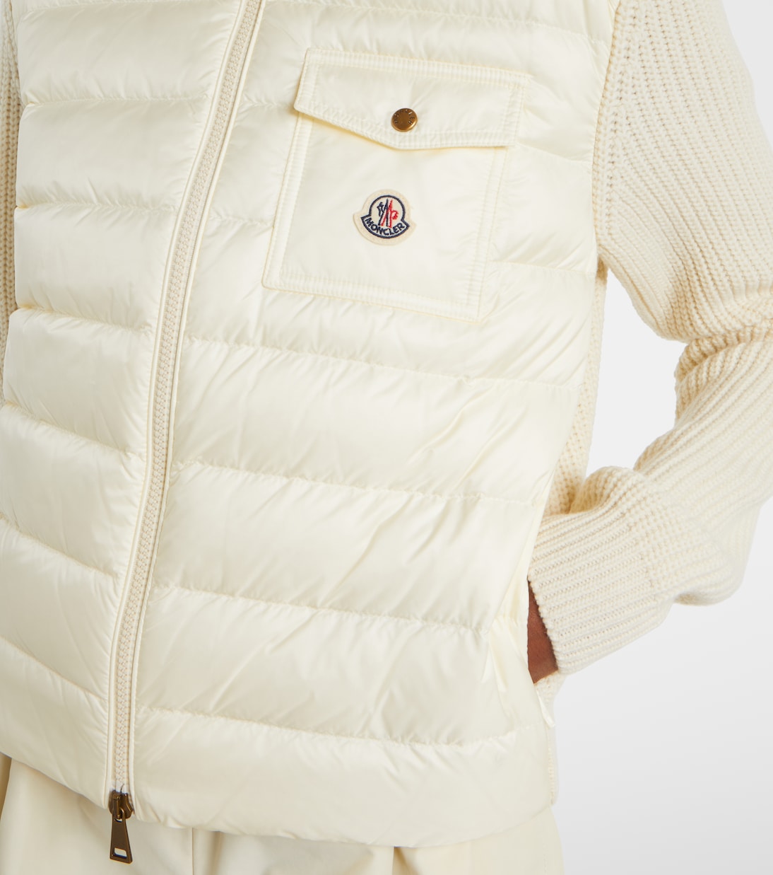 Down-paneled wool and cashmere cardigan  | Moncler