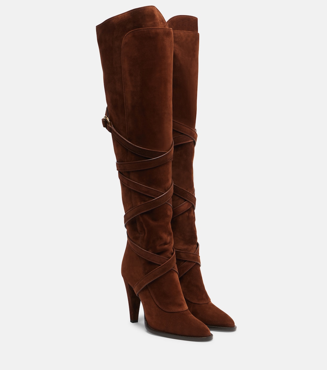Suede knee-high boots | Saint Laurent