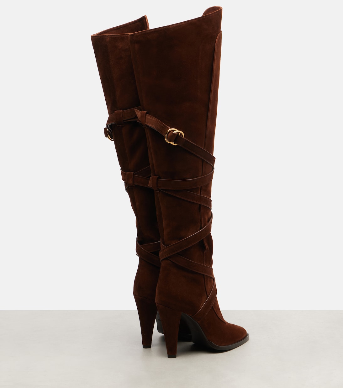 Suede knee-high boots | Saint Laurent