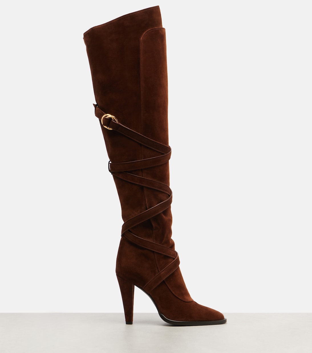 Suede knee-high boots | Saint Laurent