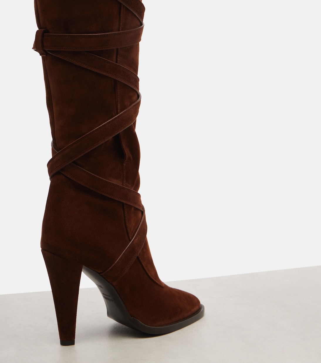 Suede knee-high boots | Saint Laurent