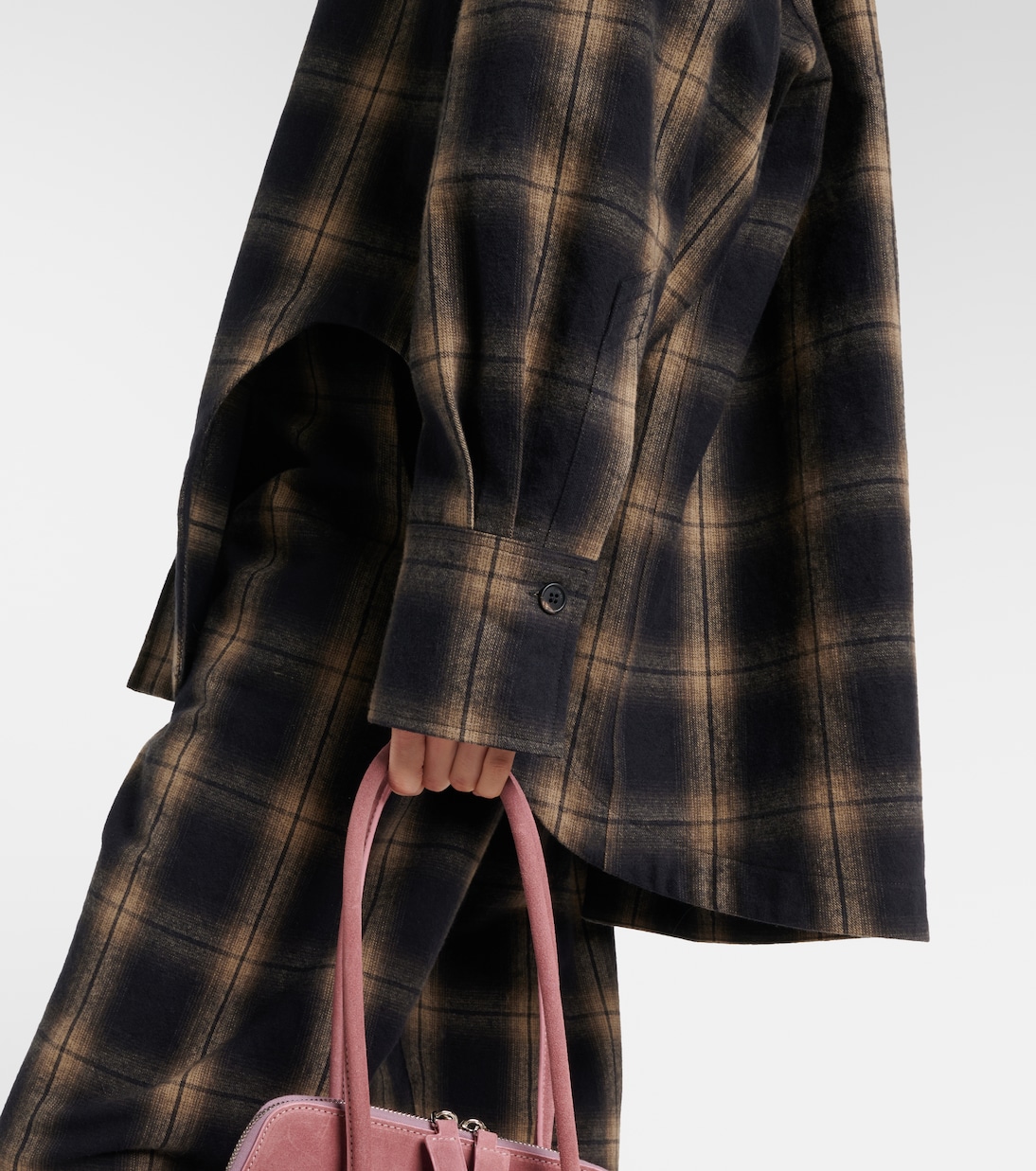 Oversize-Hemd aus Baumwollflanell | The Attico