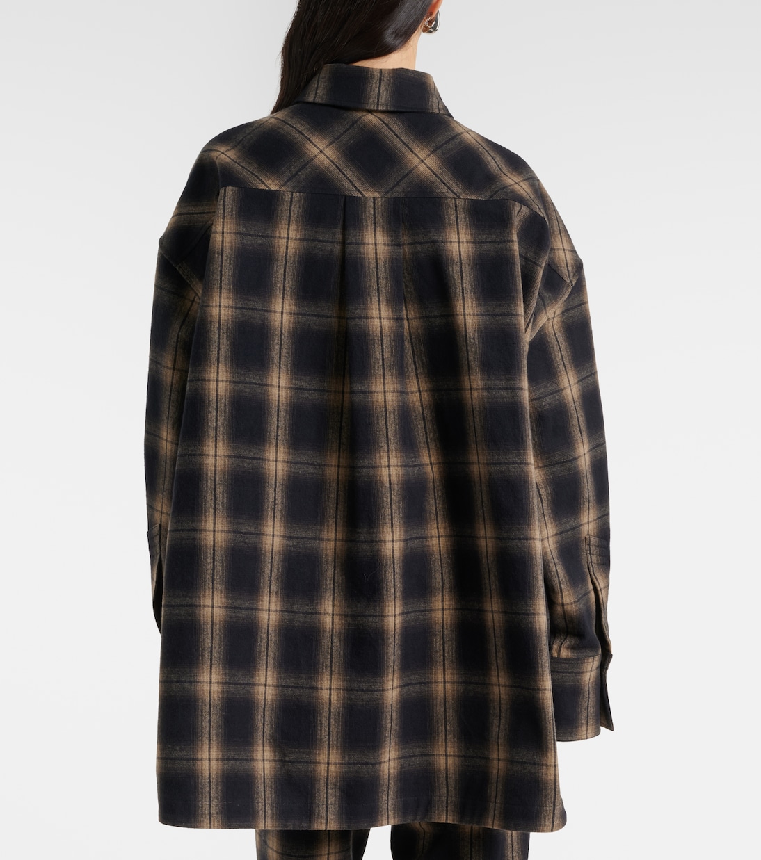 Oversize-Hemd aus Baumwollflanell | The Attico