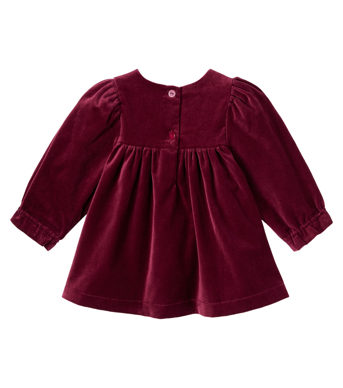 Baby Elvira cotton velvet dress | Wheat