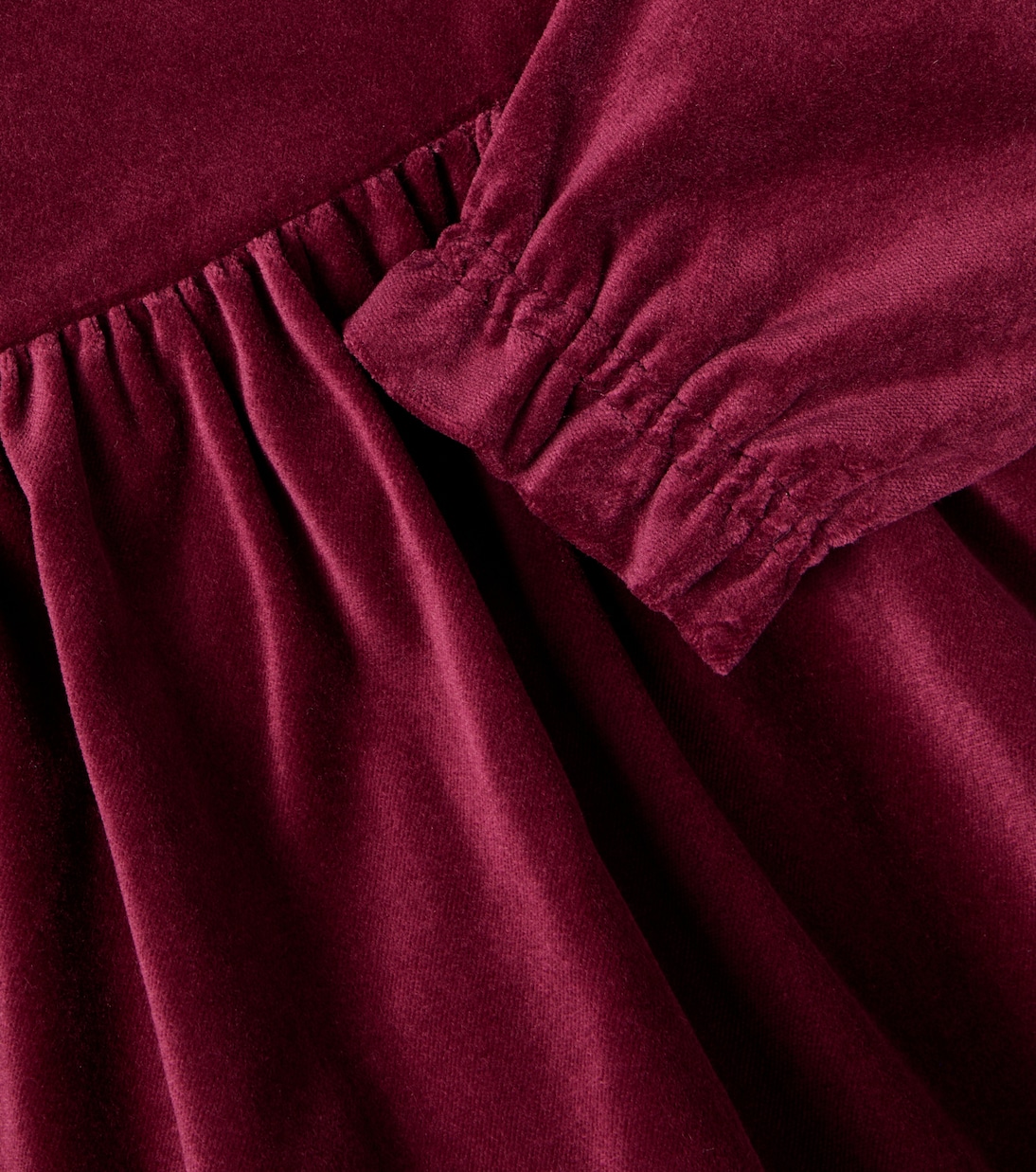 Baby Elvira cotton velvet dress | Wheat