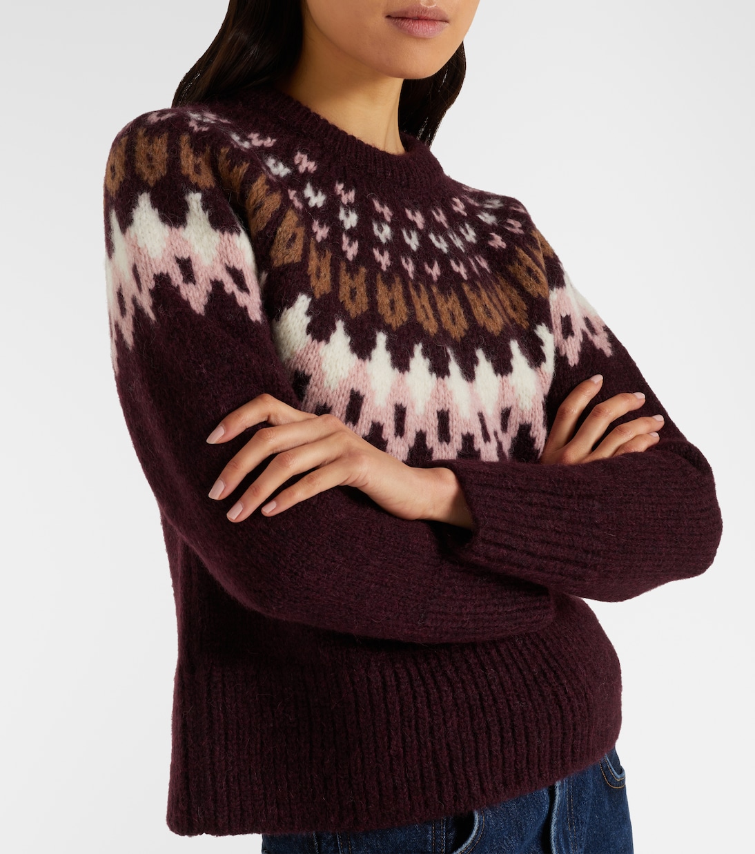 Anne Fair Isle wool-blend sweater | Veronica Beard