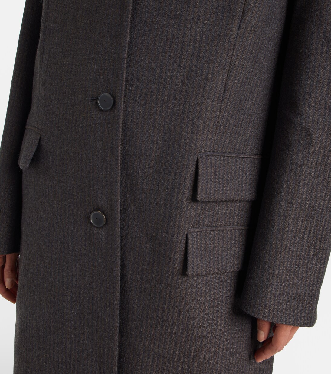 Brooke striped wool coat | Calvin Klein Collection