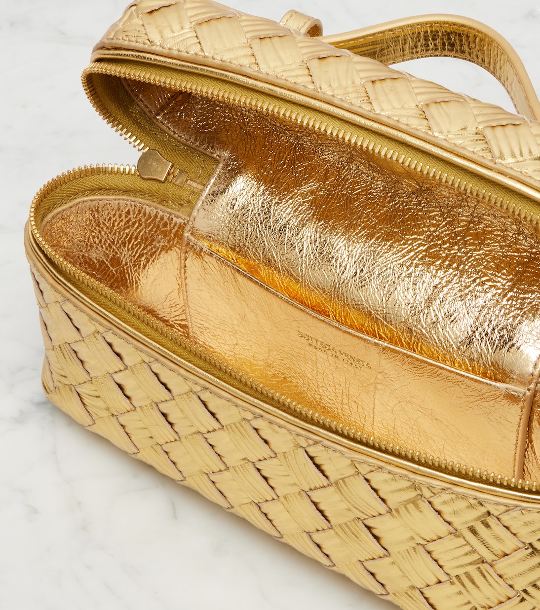 Bang Bang metallic leather vanity bag | Bottega Veneta