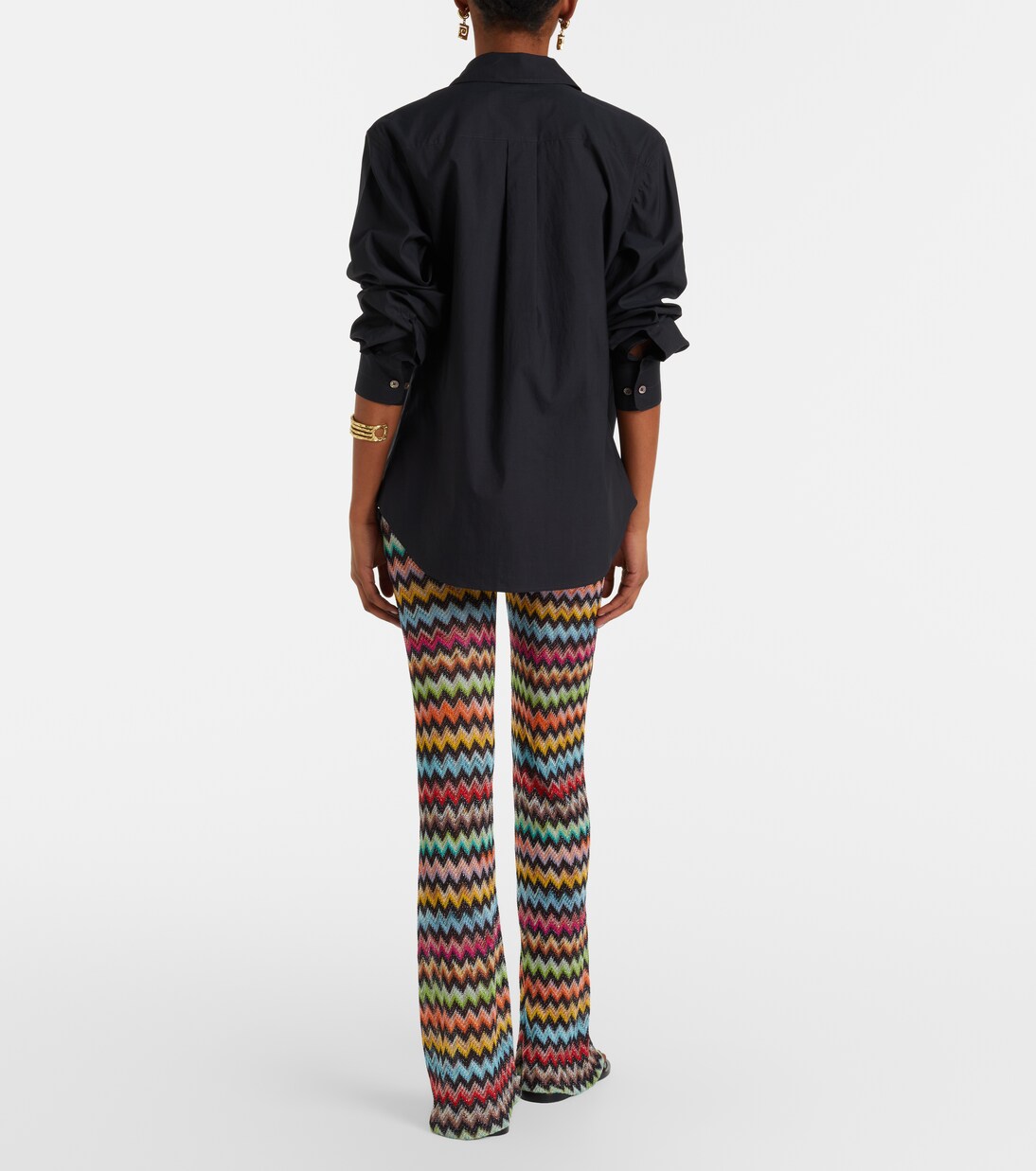 Zigzag lamé straight pants | Missoni