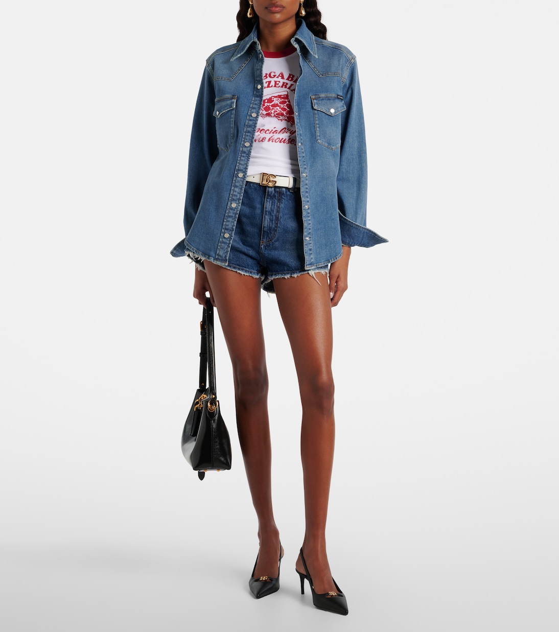 Printed cotton-blend jersey T-shirt | Dolce&Gabbana