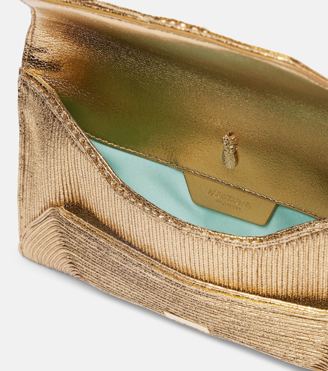 Clutch Vacanza Mini aus Raffiabast mit Leder | Aquazzura