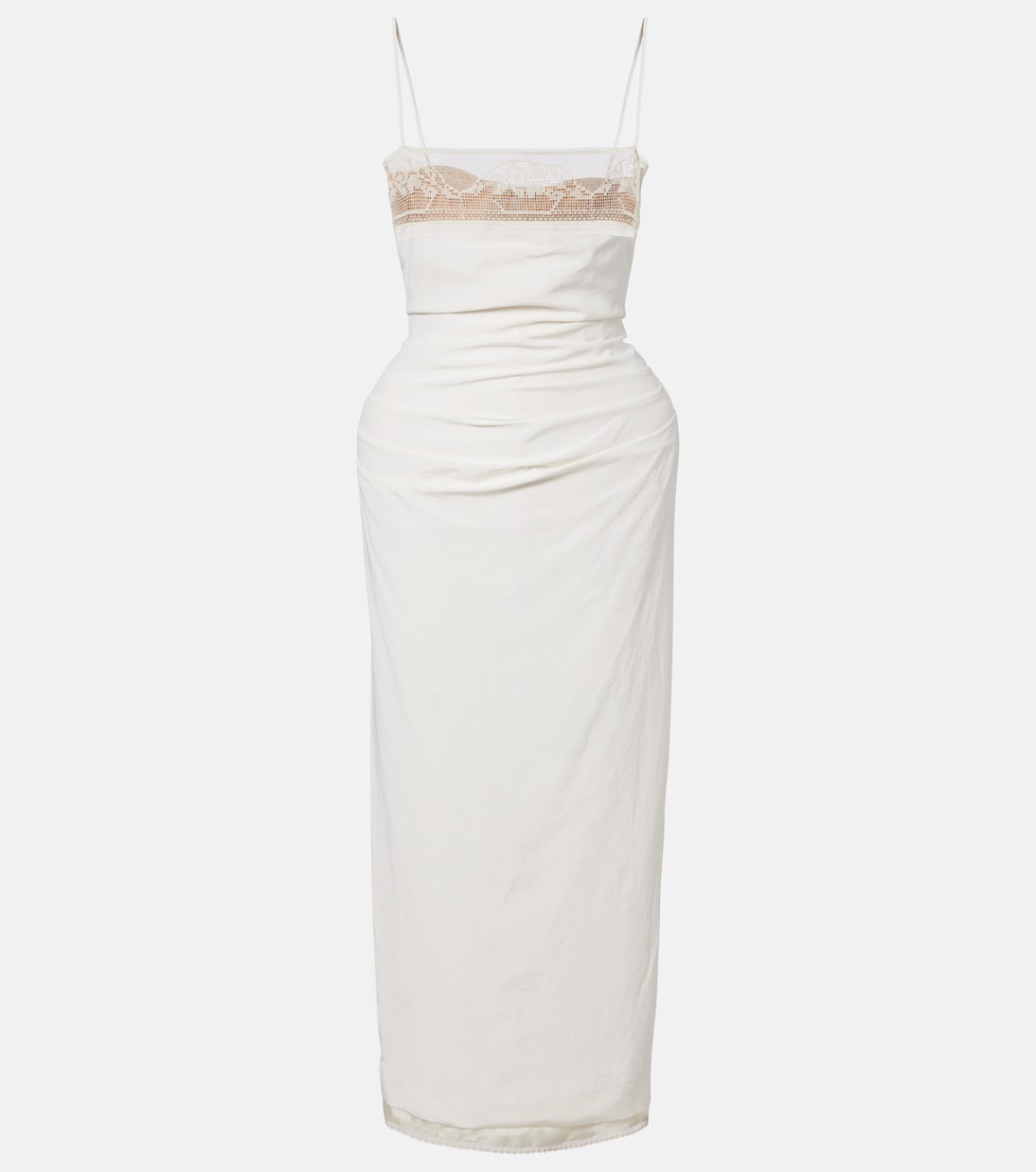 Midikleid aus Seide mit Spitze | Magda Butrym