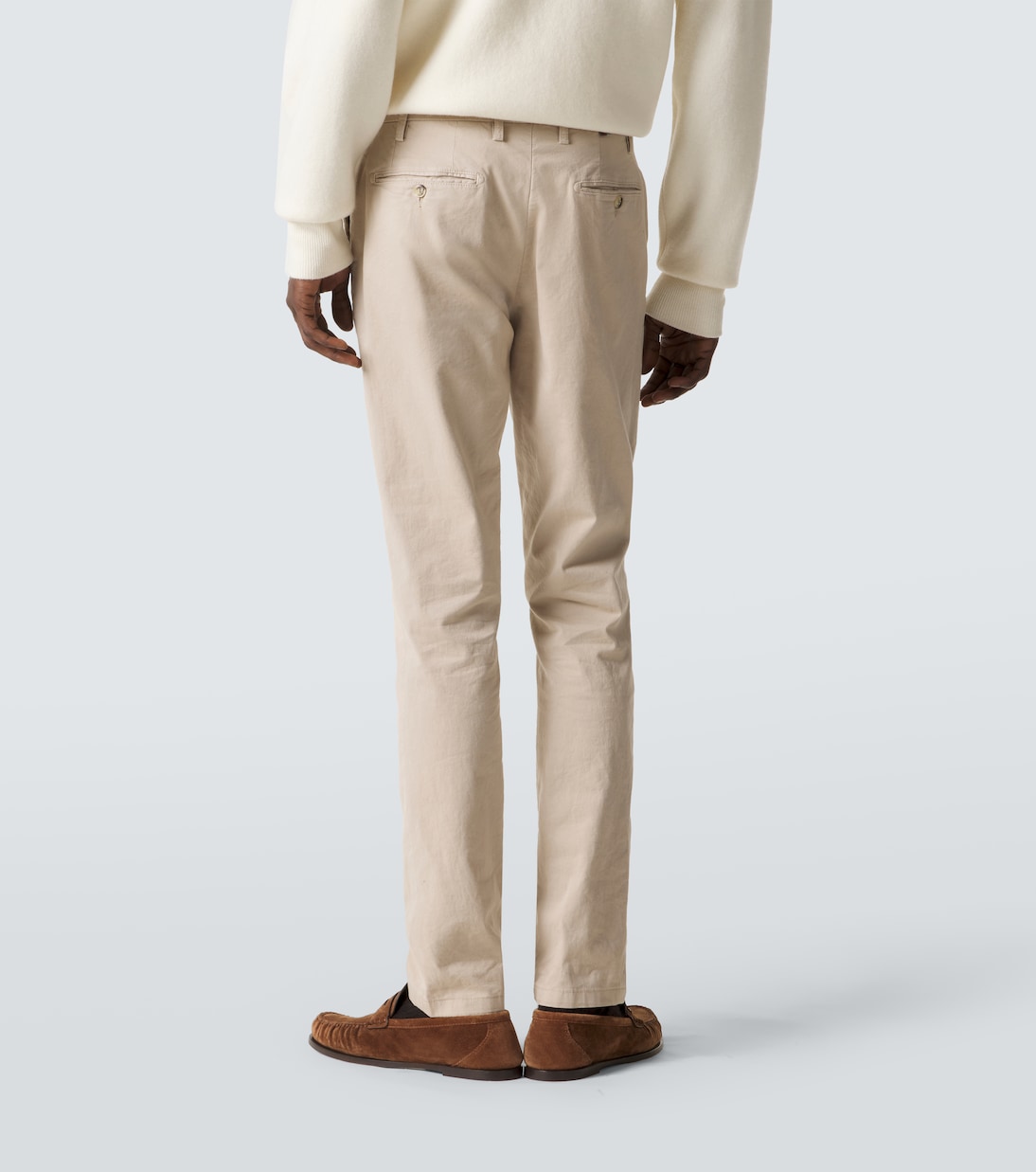 Cotton straight chinos | Canali
