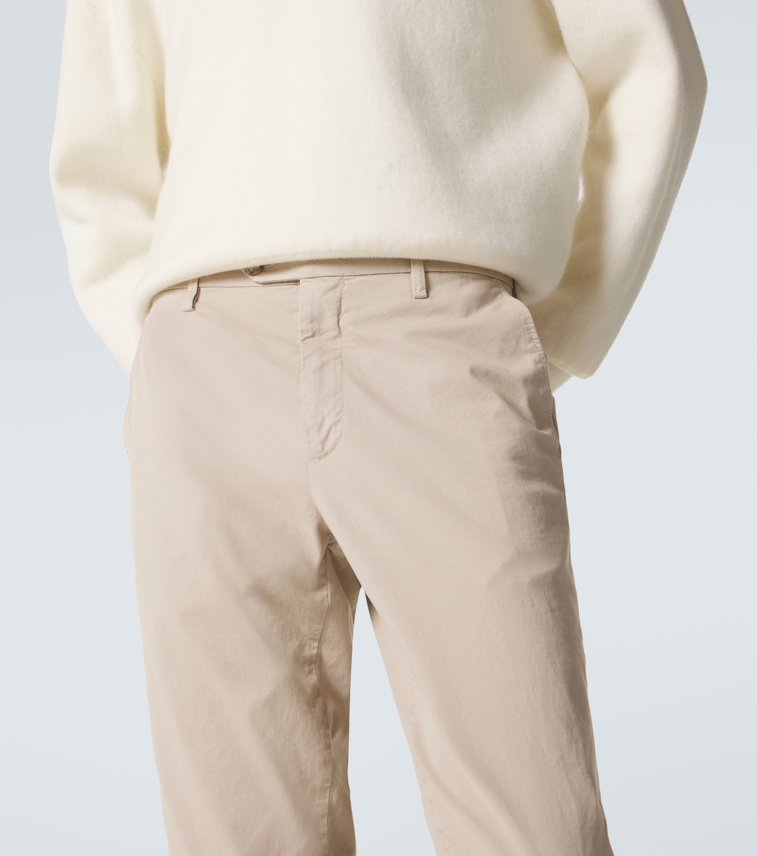 Cotton straight chinos | Canali