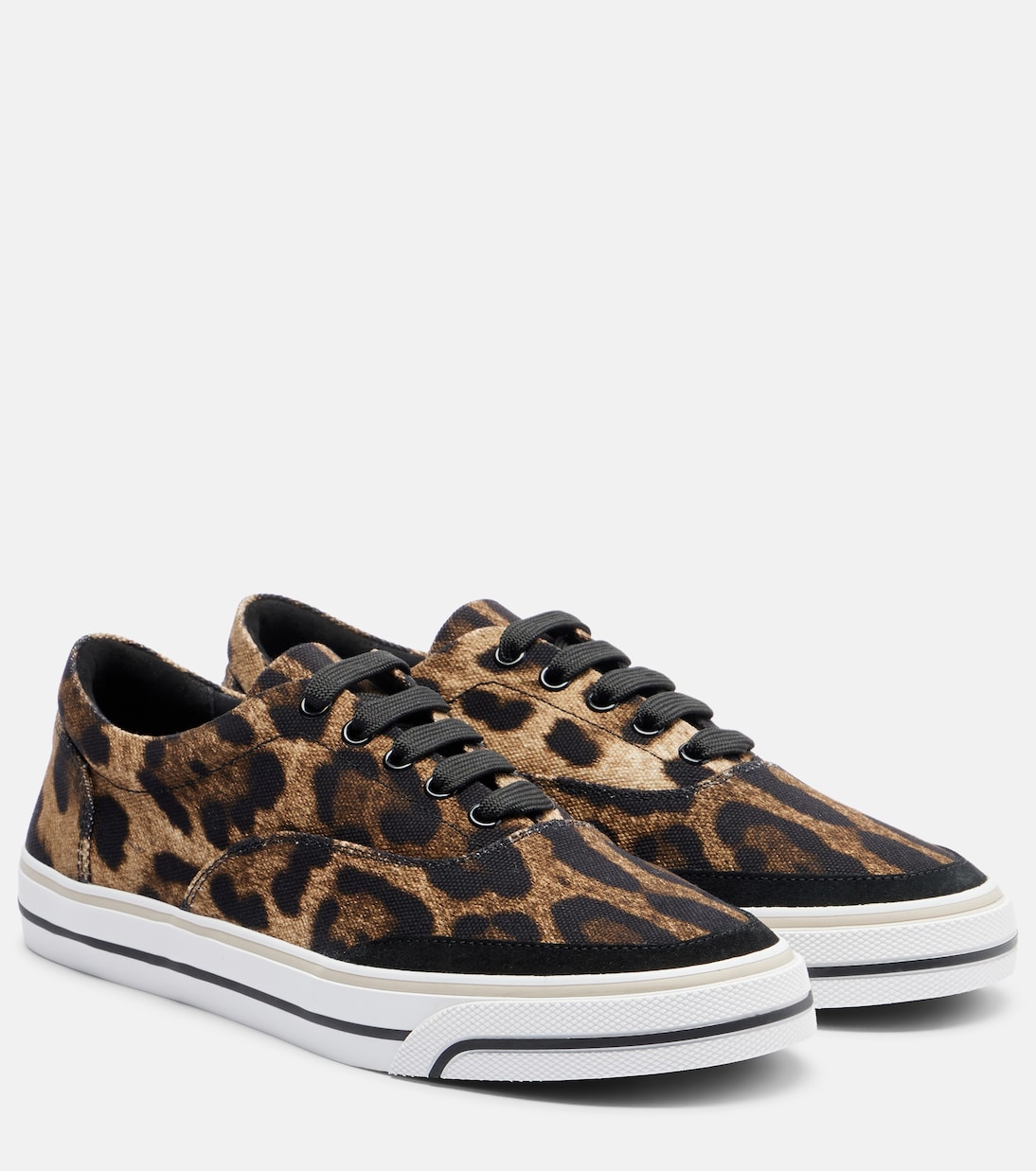 Leopard-print canvas sneakers | Dolce&Gabbana