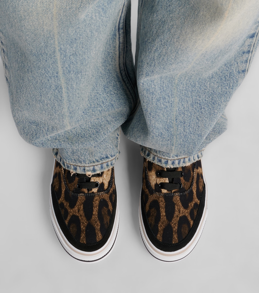 Leopard-print canvas sneakers | Dolce&Gabbana