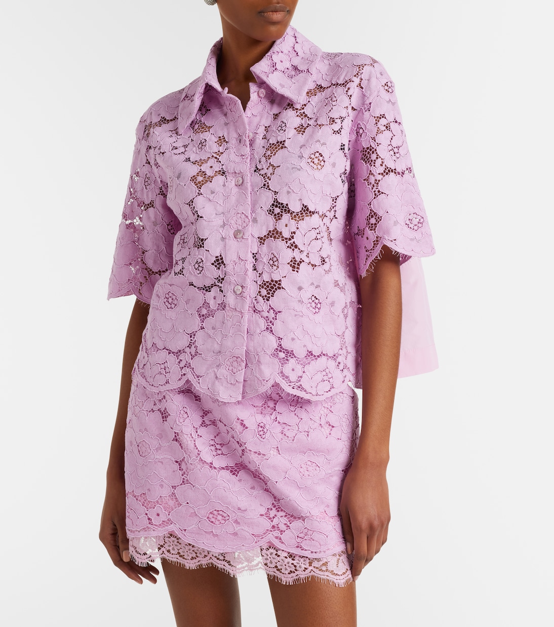 Camisa de encaje en mezcla de algodón | Patou