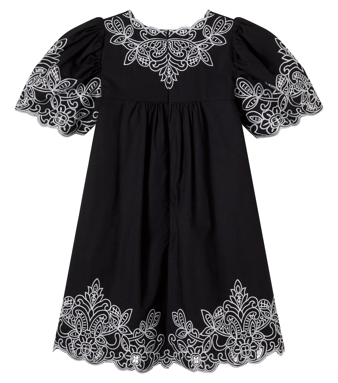 Besticktes Kleid aus Baumwolle und Leinen | Petite Amalie  