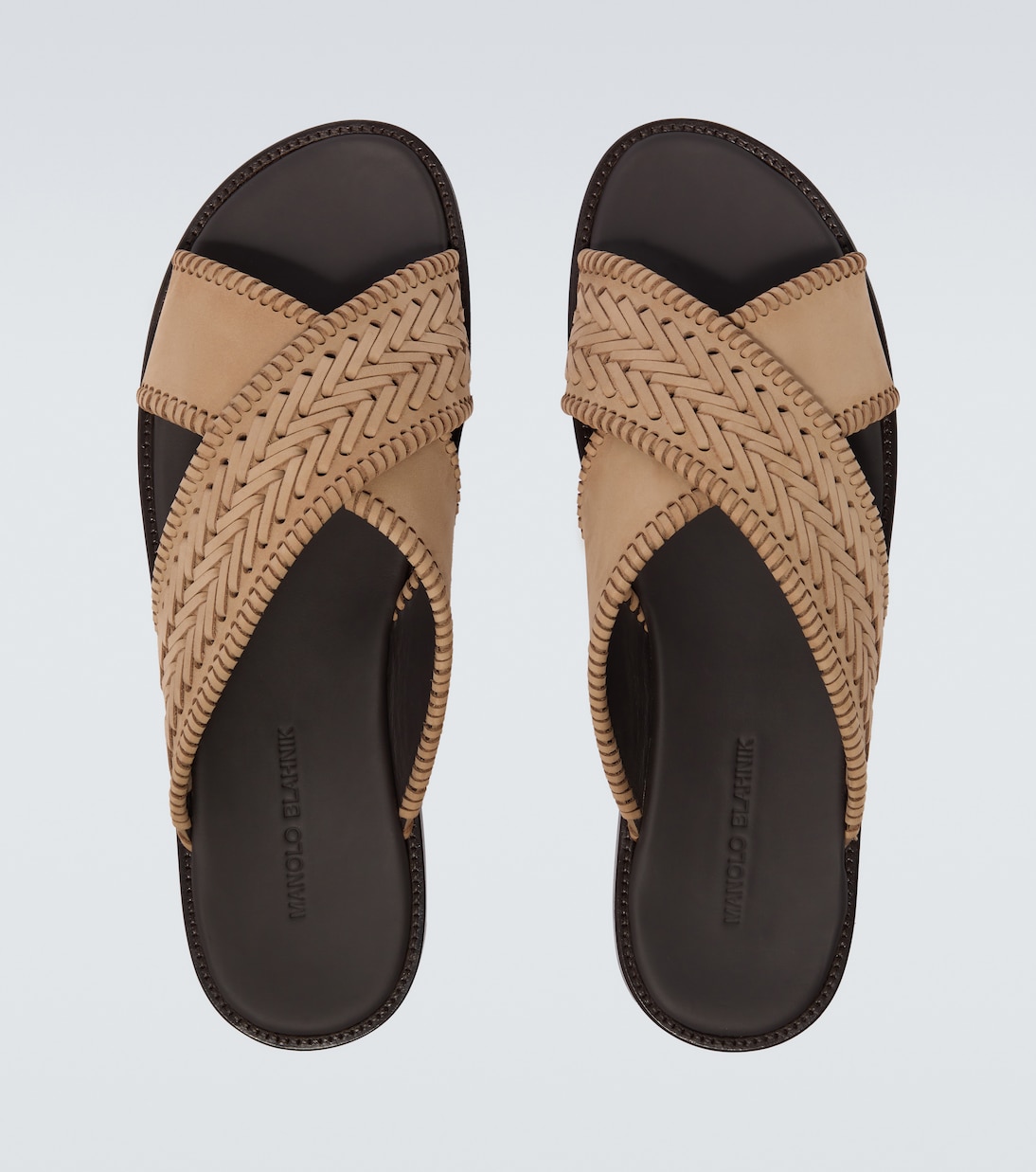 Sandalen Tex aus Veloursleder | Manolo Blahnik