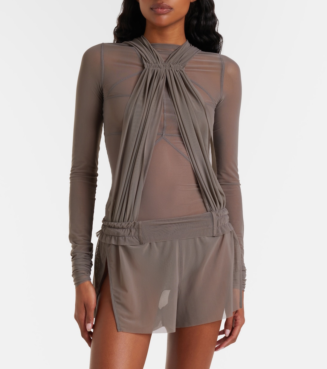 Miami cutout sheer tulle bodysuit | Rick Owens