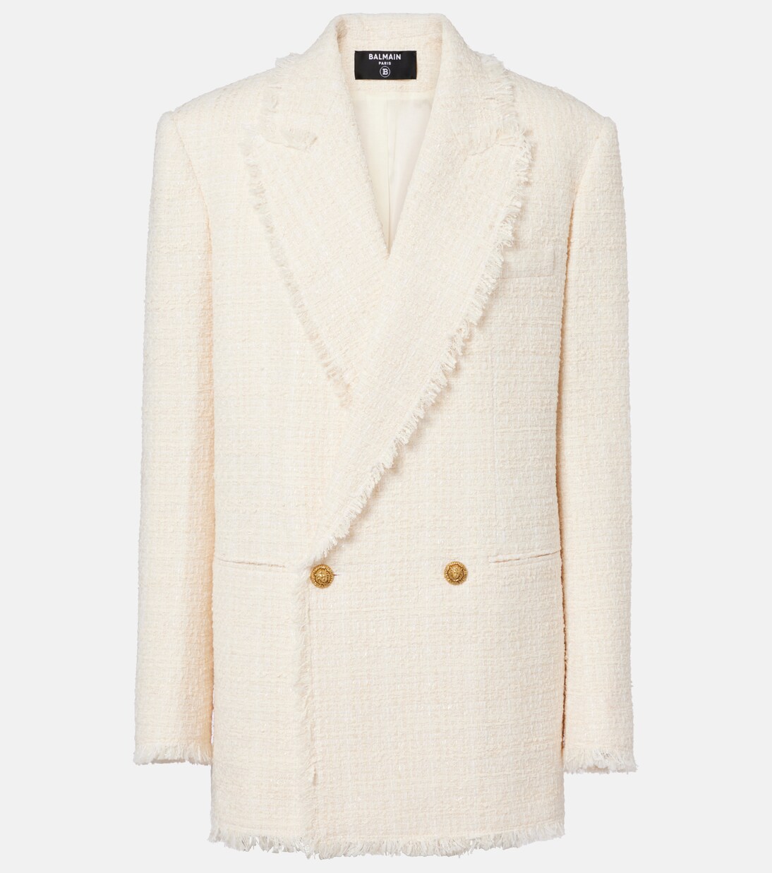 双排扣花呢西装式外套 | Balmain