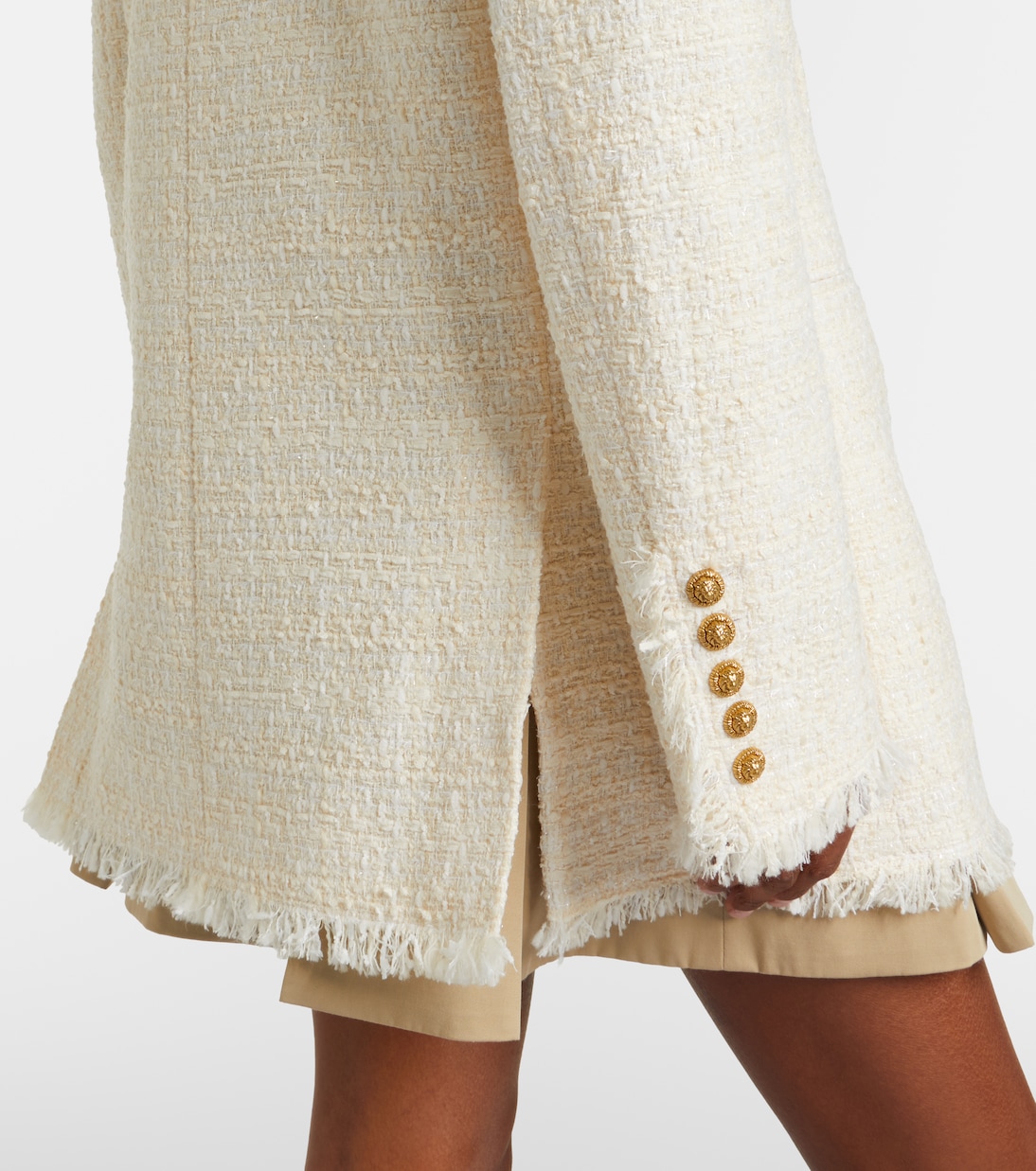 双排扣花呢西装式外套 | Balmain