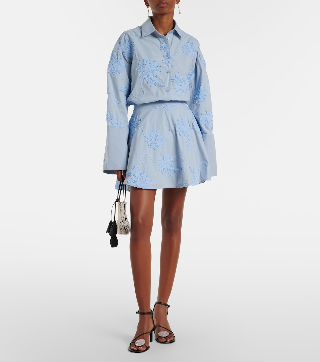 Embroidered cotton miniskirt | Rotate