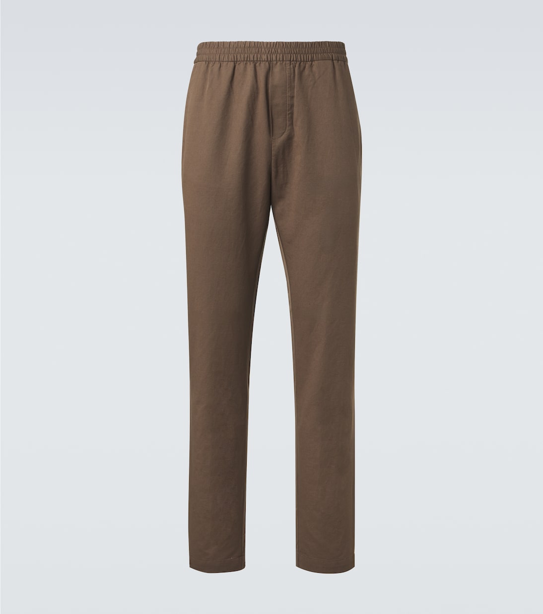 Cotton and linen straight pants | Sunspel