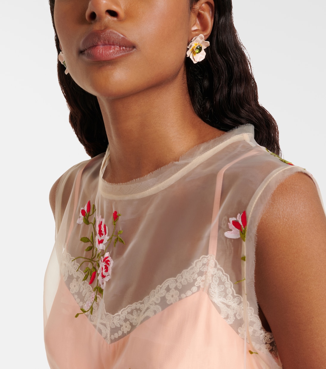 Ohrringe Blooming Poppy mit Kristallen | Simone Rocha