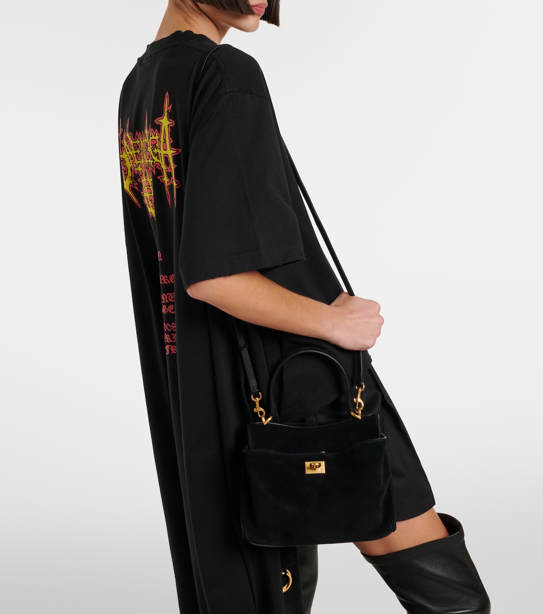 Rodeo Mini suede top-handle bag | Balenciaga