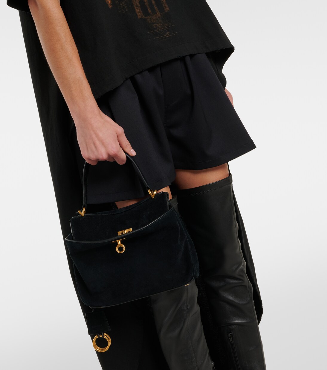 Rodeo Mini suede top-handle bag | Balenciaga