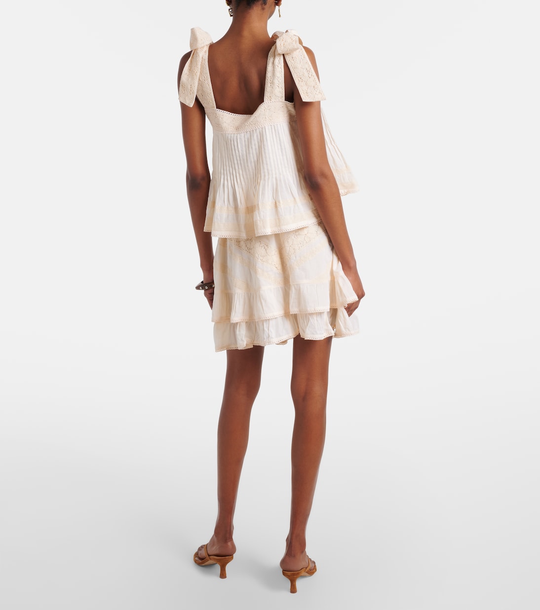 Minirock aus Baumwolle mit Spitze | Juliet Dunn