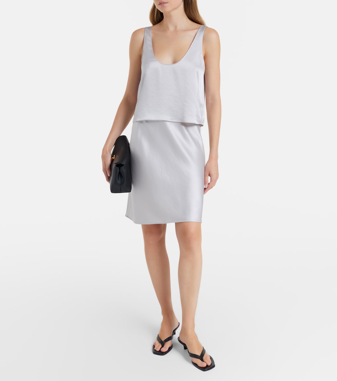 Barb satin miniskirt | Leset