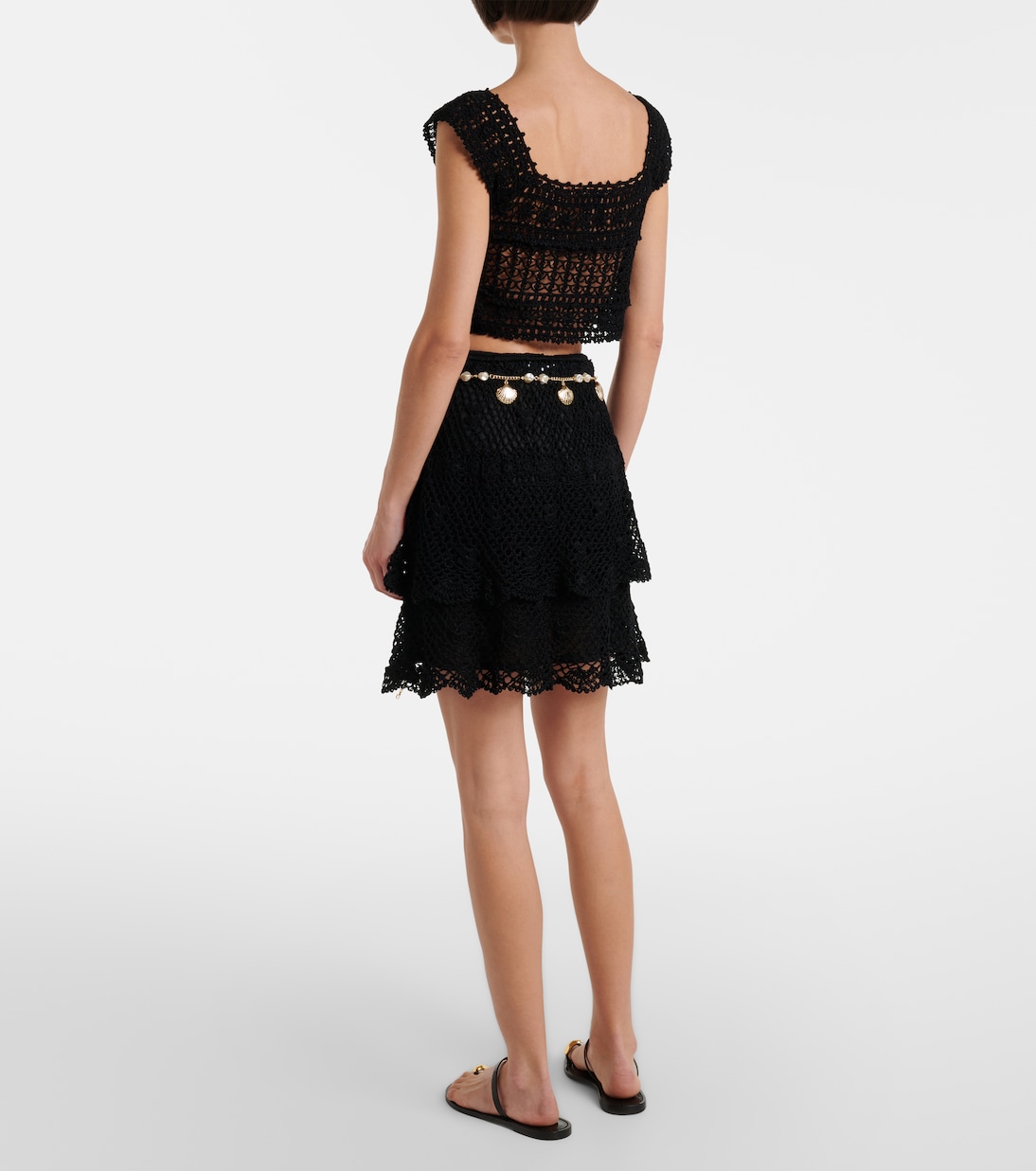 Minifalda Florence de croché de algodón | Anna Kosturova