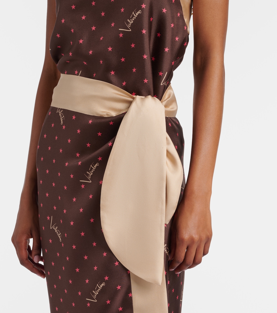 Printed silk twill wrap skirt | Valentino