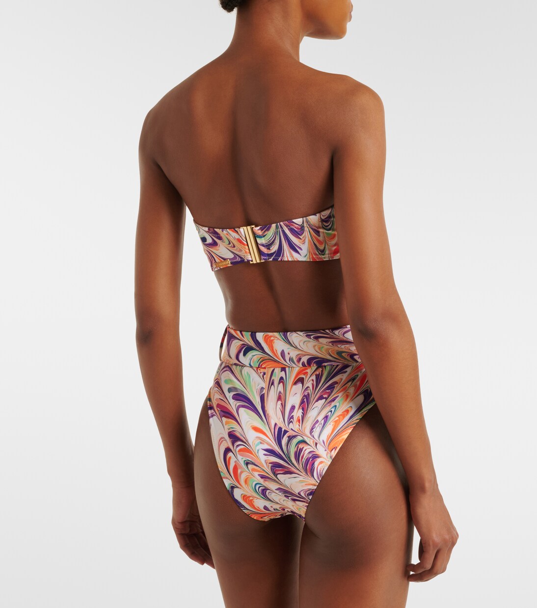 Iris printed bandeau bikini top | Alexandra Miro