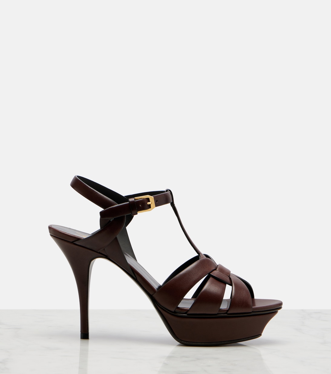 Sandalias con plataforma Tribute de piel  | Saint Laurent