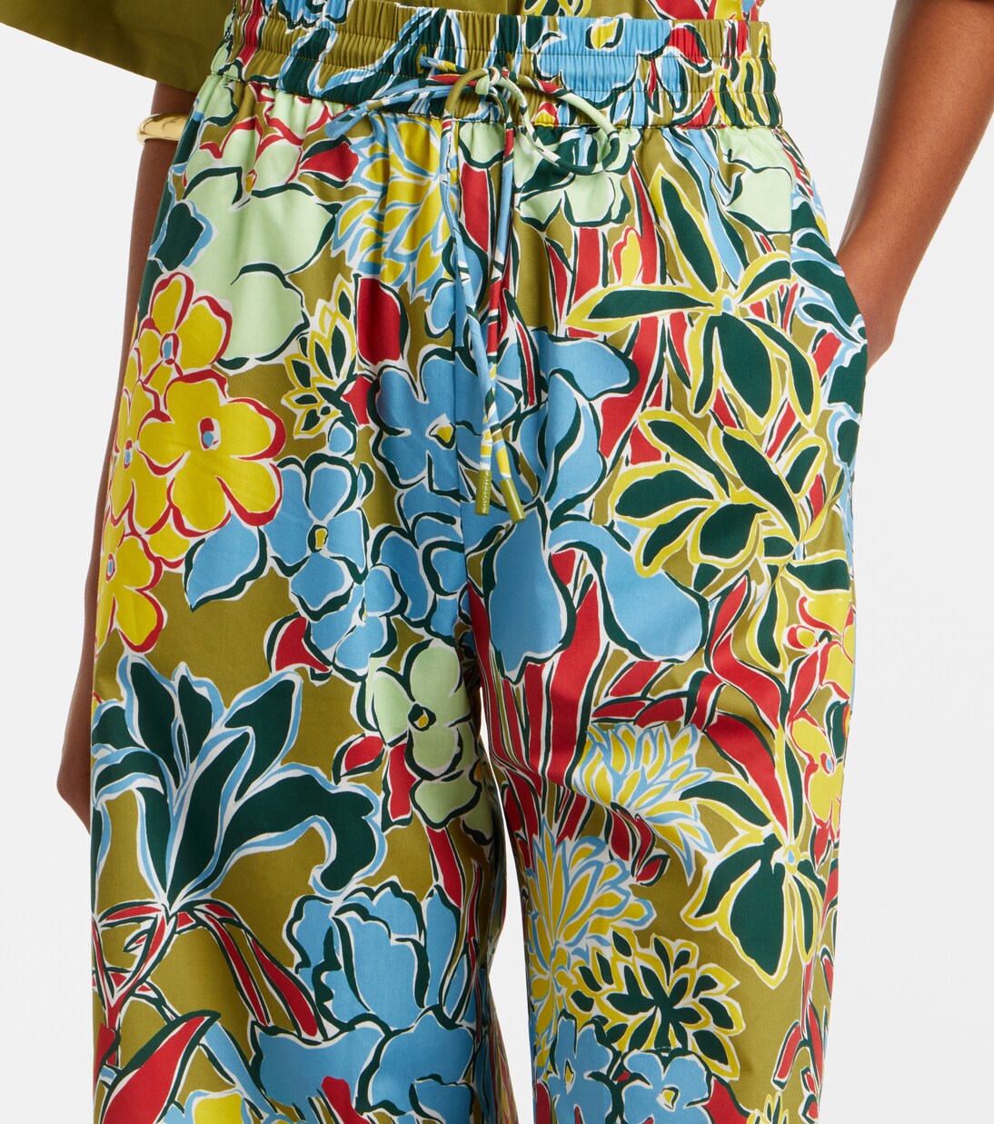 Solstice cotton-blend wide-leg pants | Alémais