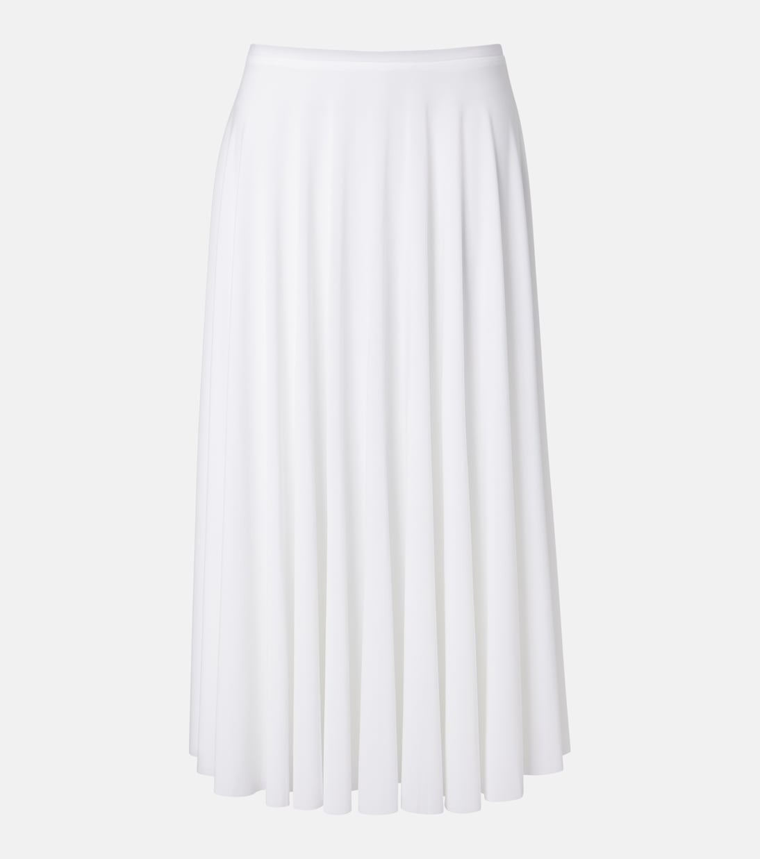 Pleated jersey midi skirt | Norma Kamali